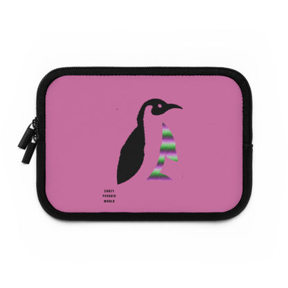 Laptop Sleeve: Crazy Penguin World Logo Lite Pink