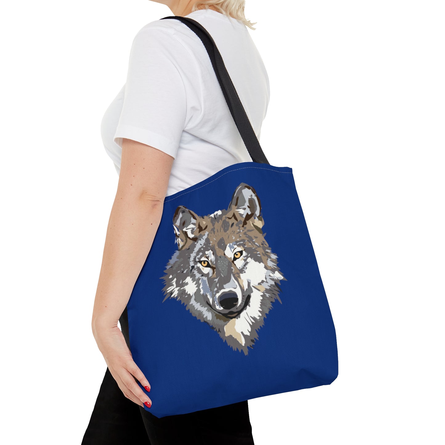 Tote Bag: Wolves Dark Blue