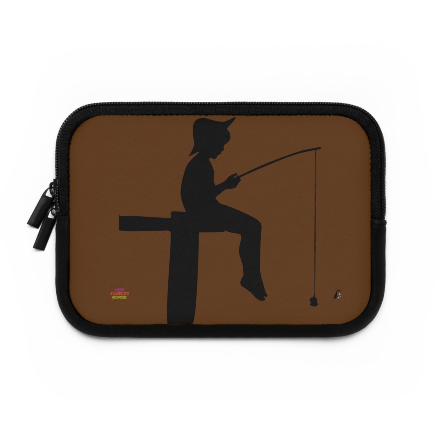 Laptop Sleeve: Fishing Brown