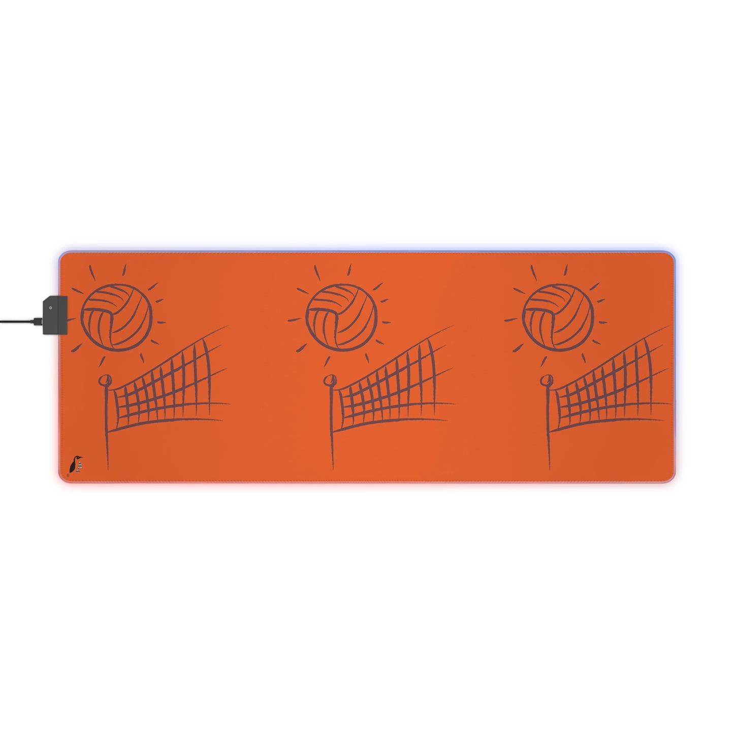 LED Gaming Mouse Pad: Volleyball Orange