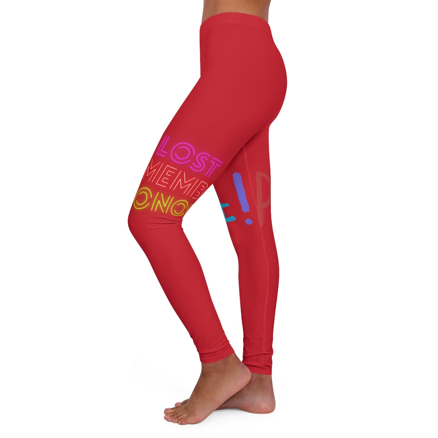 Women's Spandex Leggings: LGBTQ Pride Dark Red