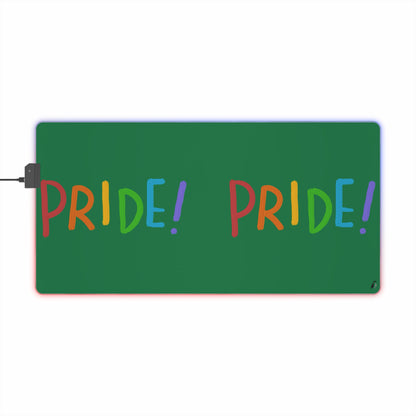 LED Gaming Mouse Pad: LGBTQ Pride Dark Green