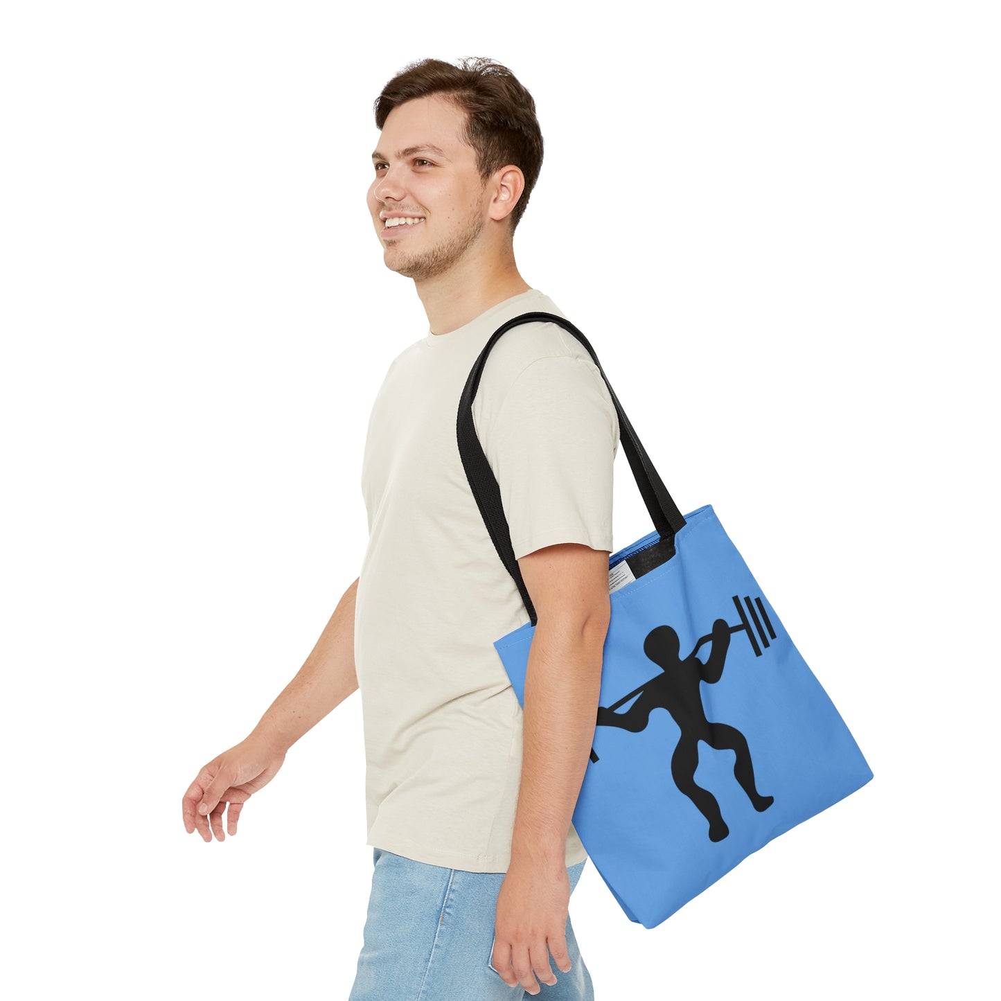 Tote Bag: Weightlifting Lite Blue