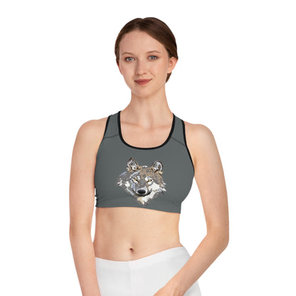 Sports Bra: Wolves Dark Grey