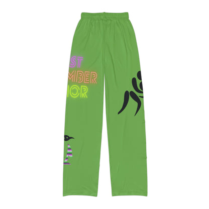 Kids Pajama Pants: Wrestling Green