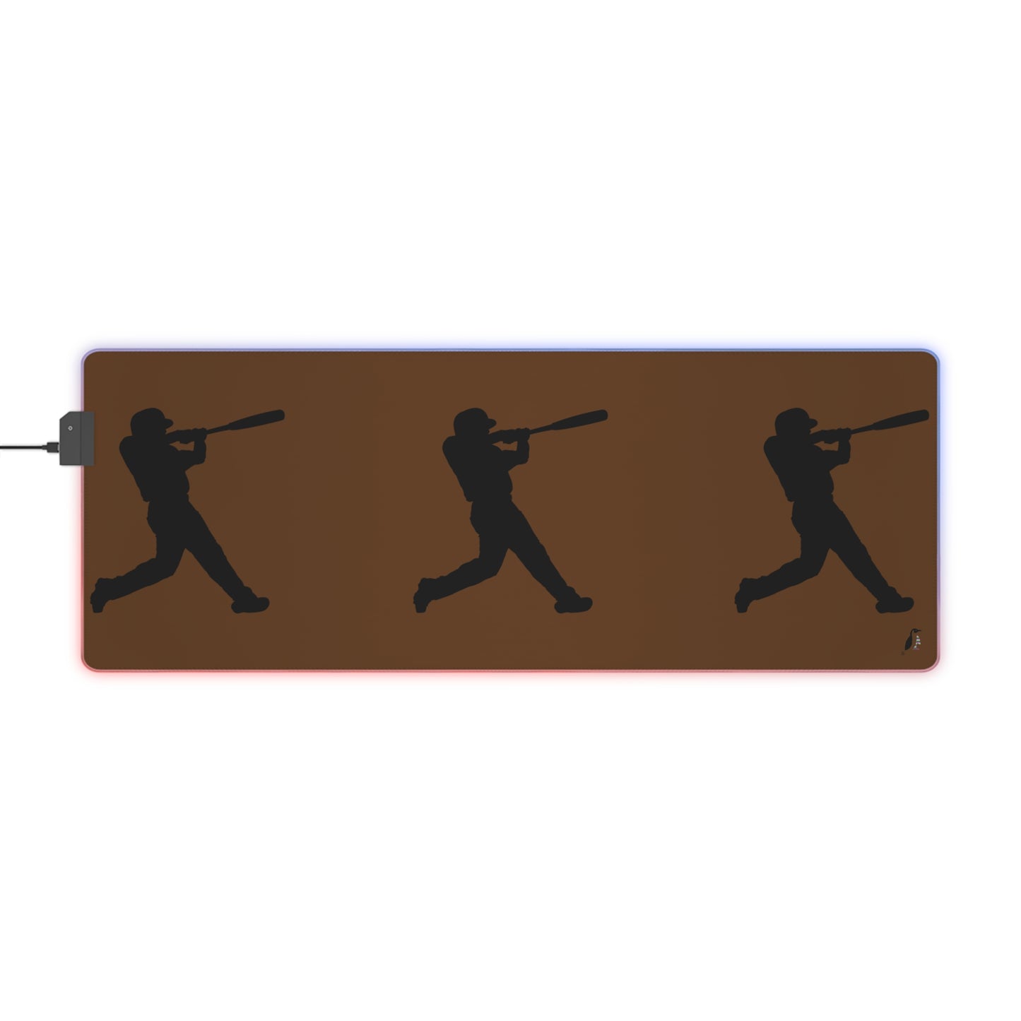 LED Gaming Mouse Pad: Baseball Brown