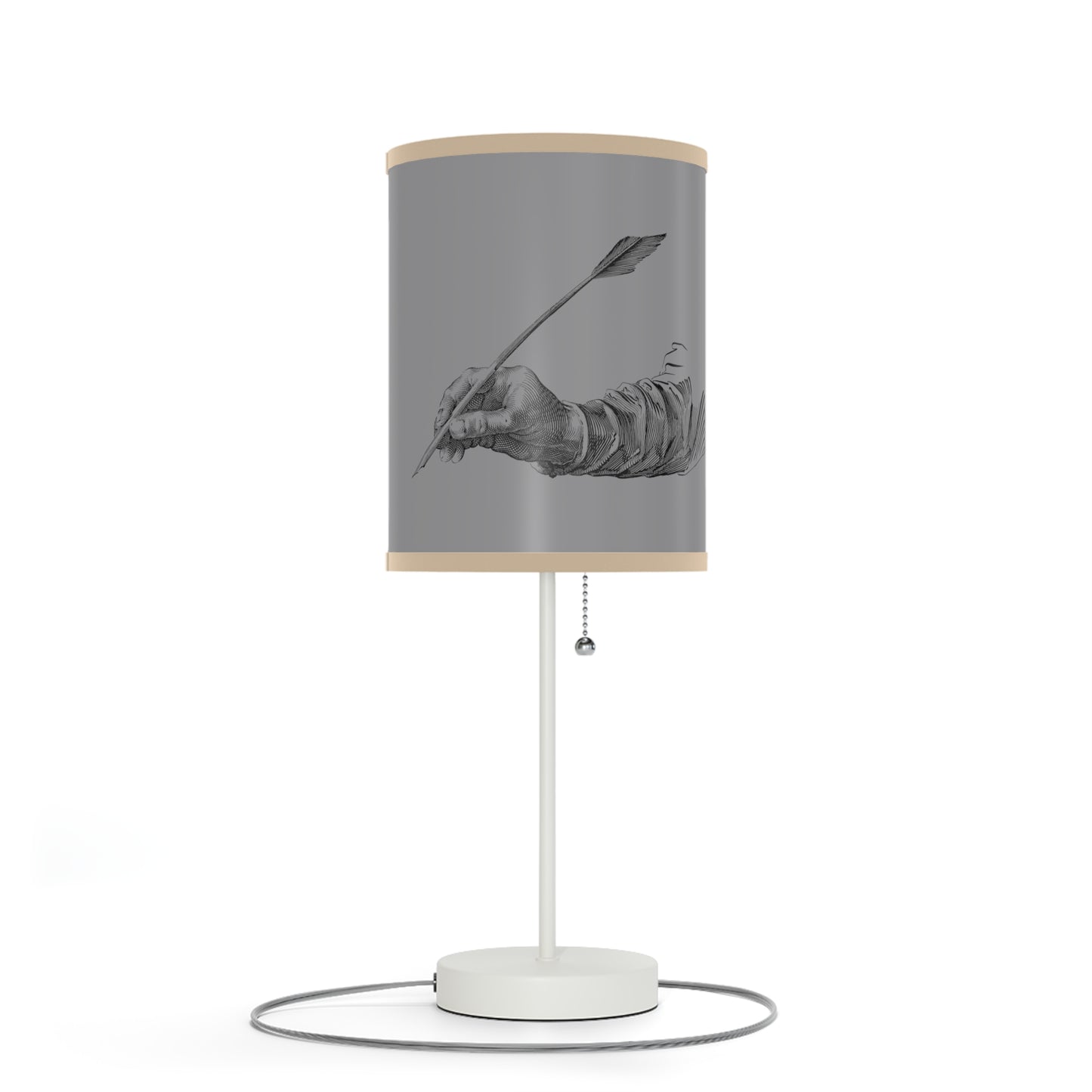 Lamp on a Stand, US|CA plug: Writing Gray 