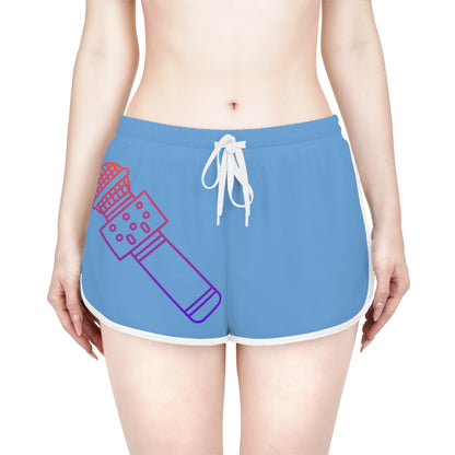 Women's Relaxed Shorts: Music Lite Blue