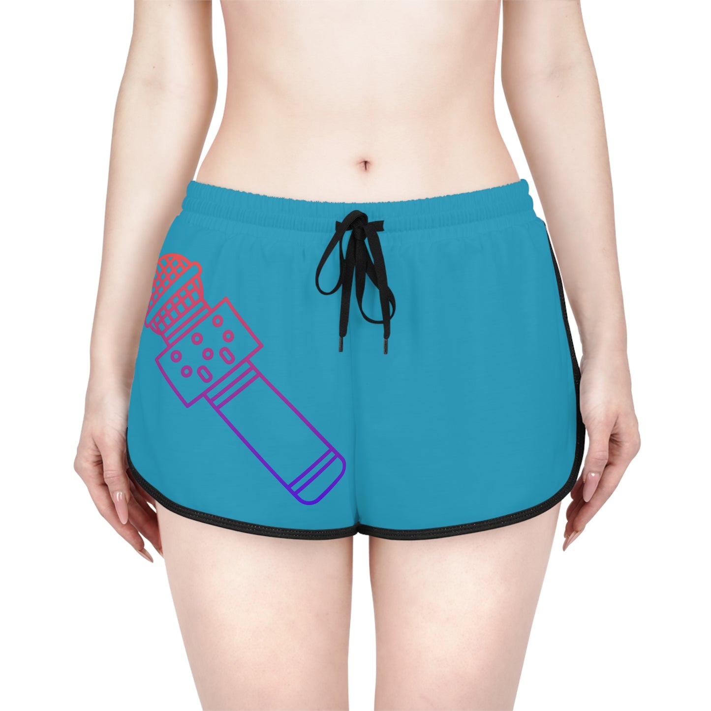 Women's Relaxed Shorts: Music Turquoise