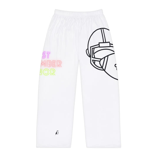 Men's Pajama Pants: Football White