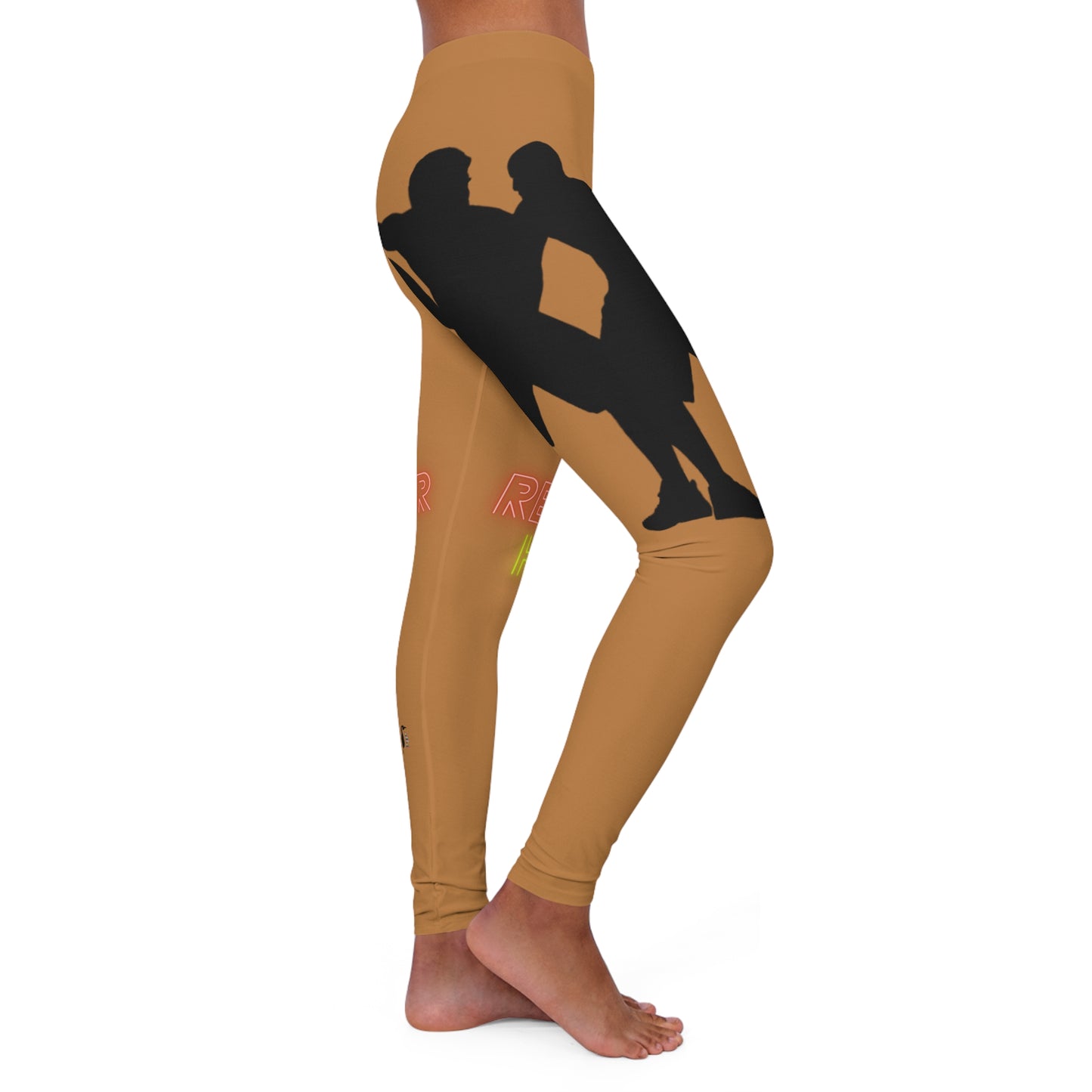 Women's Spandex Leggings: Basketball Lite Brown