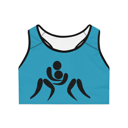 Sports Bra: Wrestling Turquoise