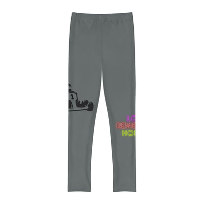 Youth Full-Length Leggings: Racing Dark Grey