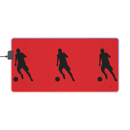 LED Gaming Mouse Pad: Soccer Red