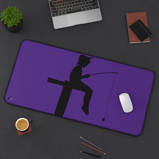 Desk Mat: Fishing Purple