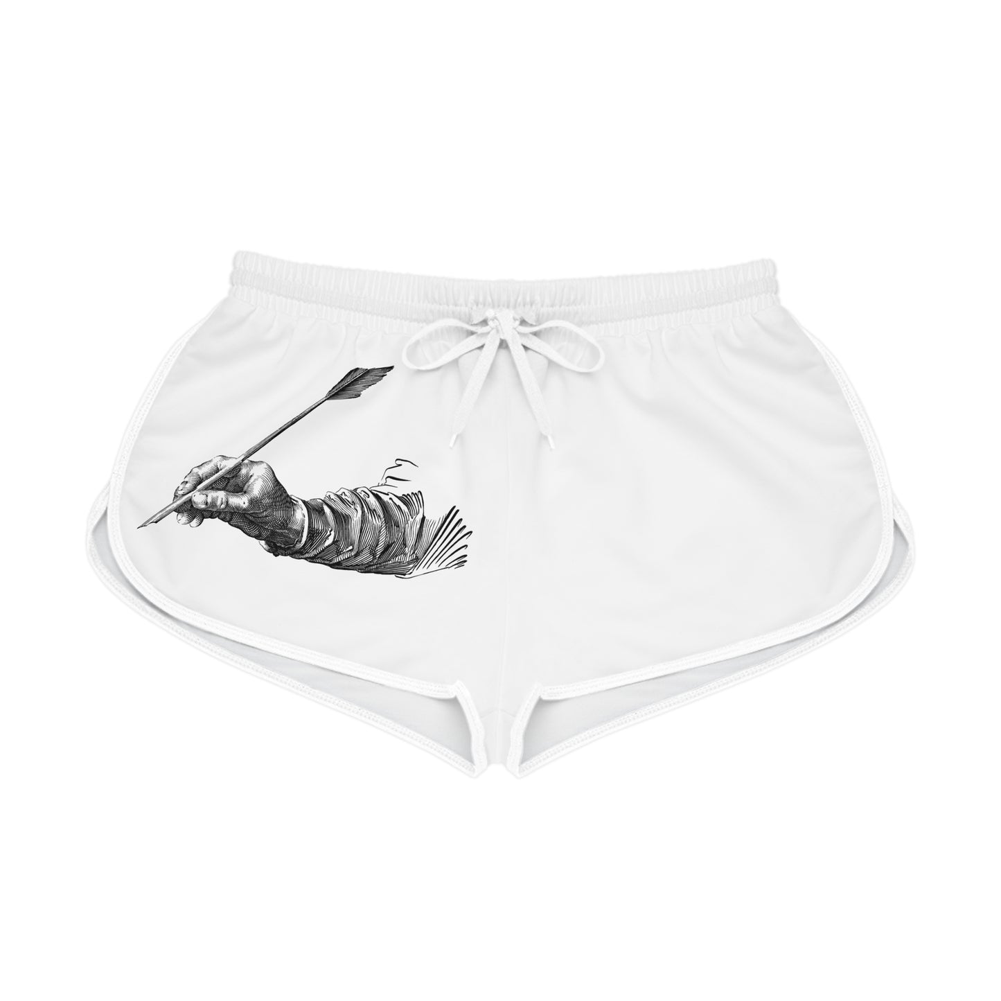 Women's Relaxed Shorts: Writing White