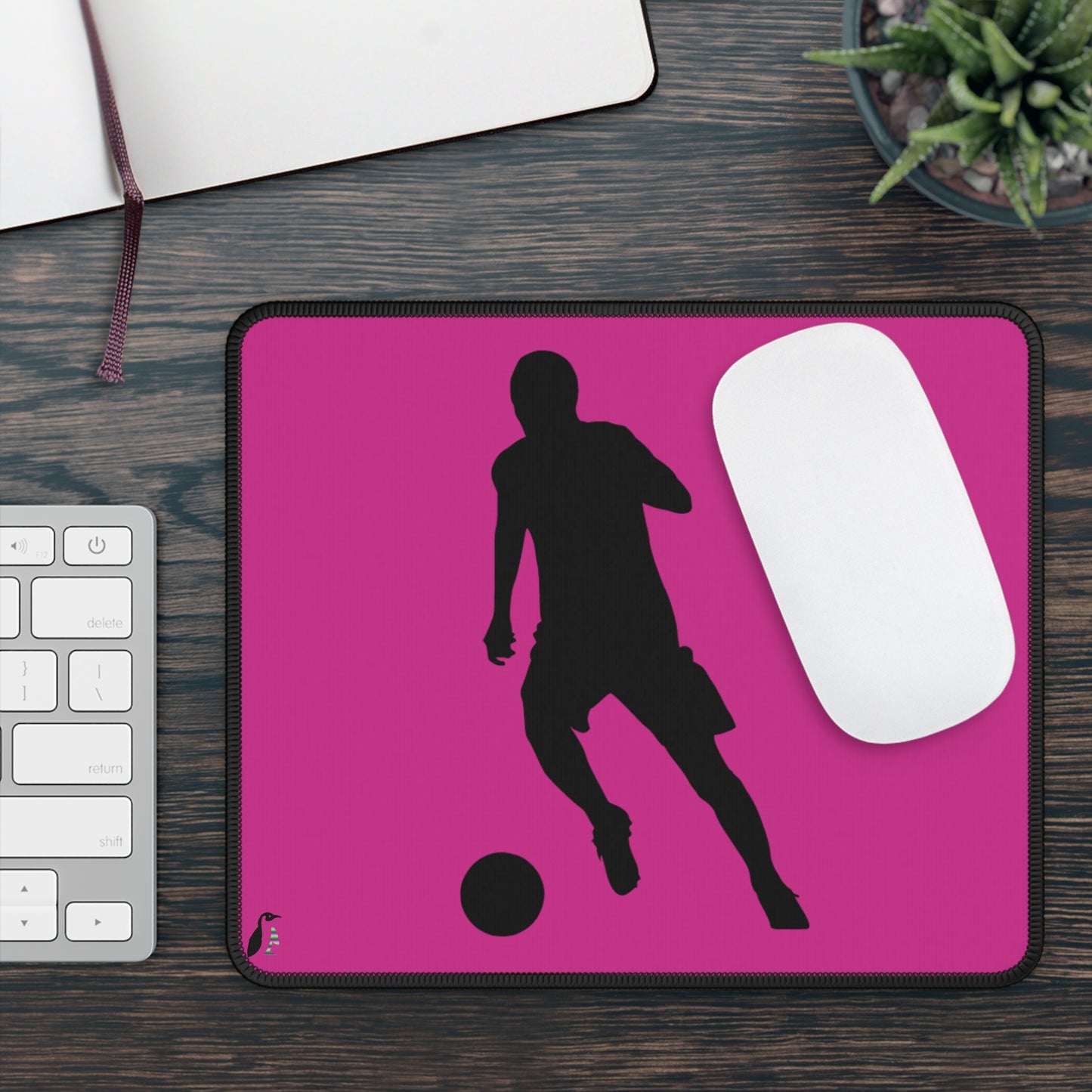 Gaming Mouse Pad: Soccer Pink