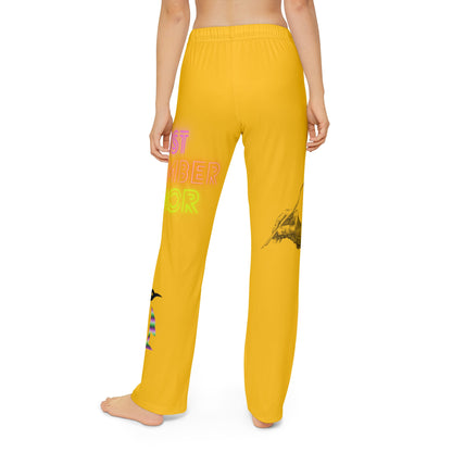 Kids Pajama Pants: Writing Yellow