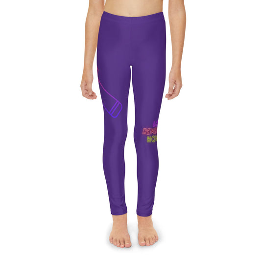 Youth Full-Length Leggings: Music Purple