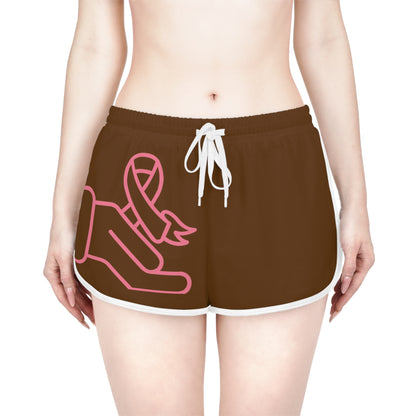 Women's Relaxed Shorts: Fight Cancer Brown