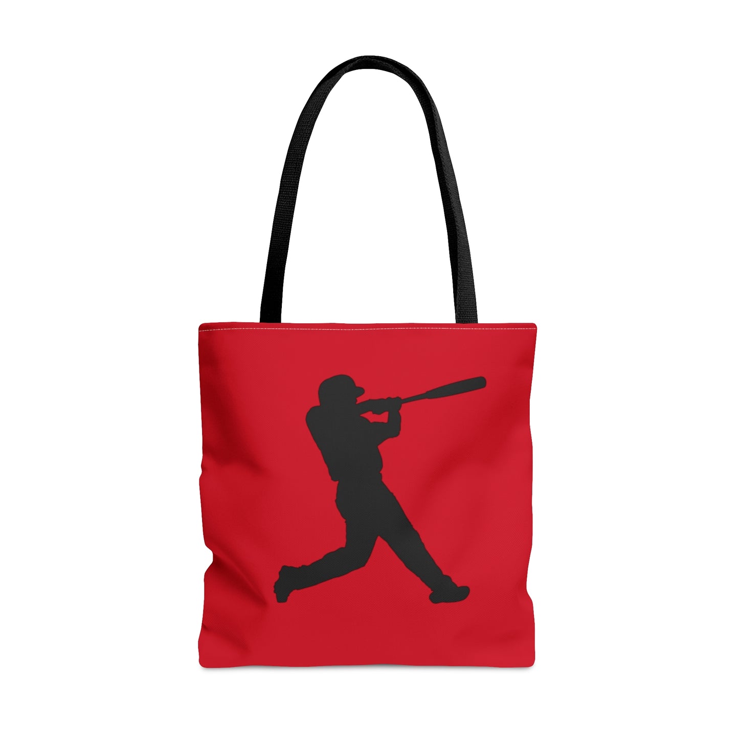 Tote Bag: Baseball Dark Red