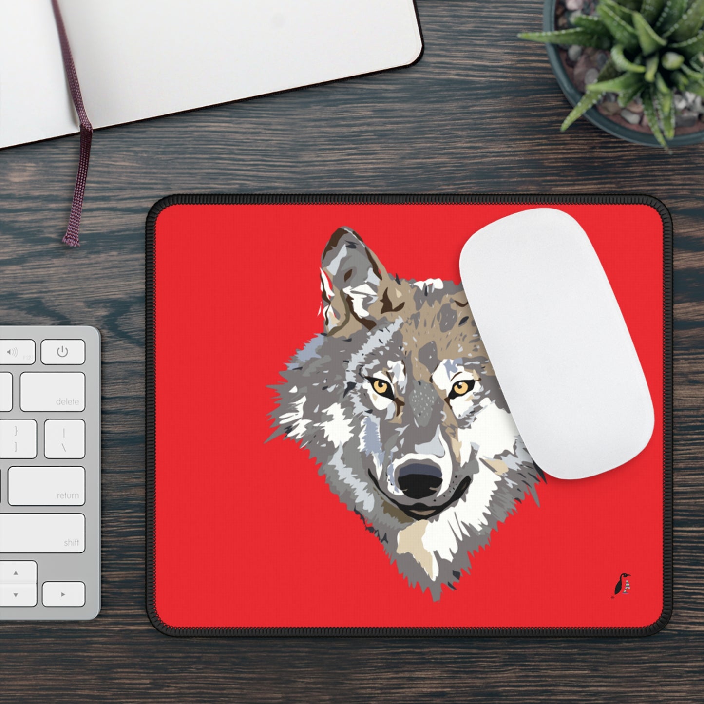 Gaming Mouse Pad: Wolves Red