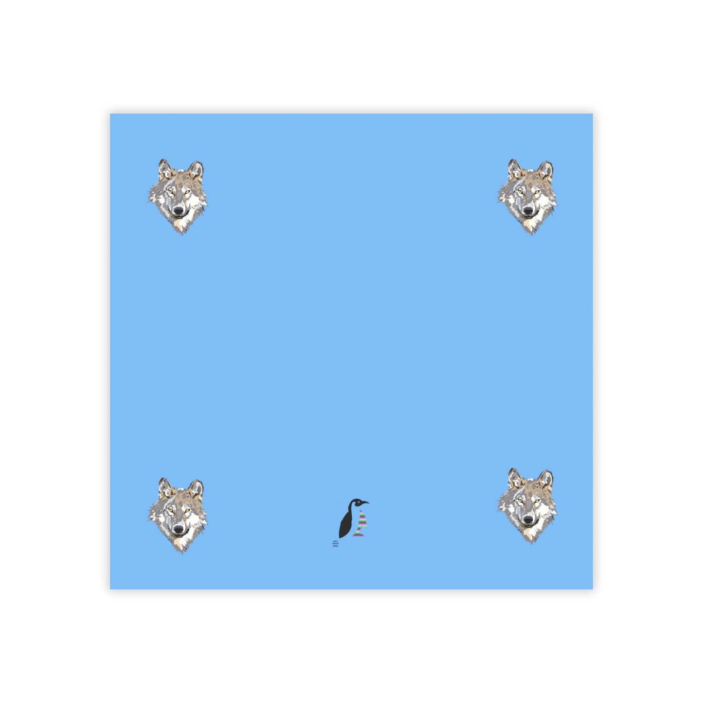 Post-it® Note Pads: Wolves Lite Blue