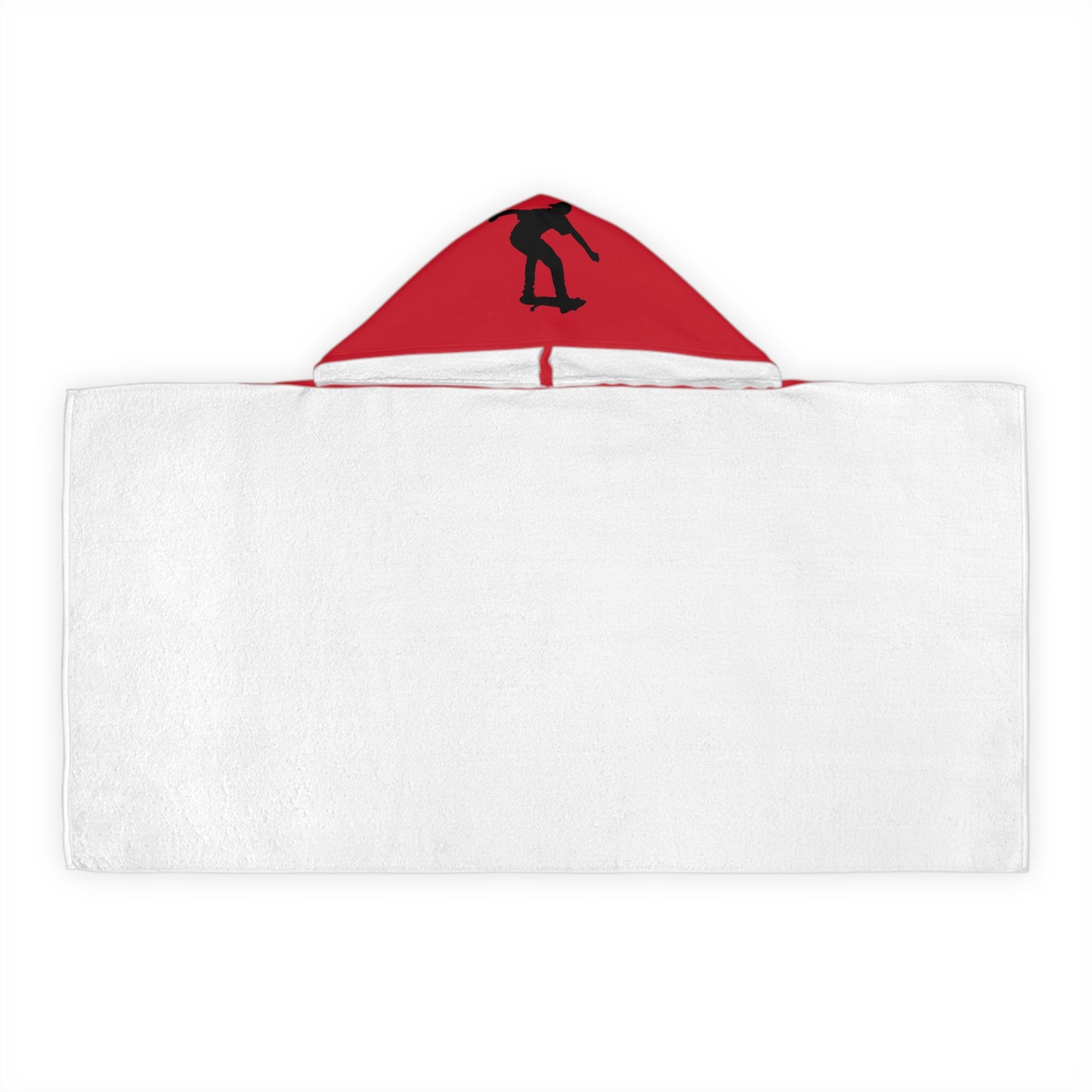 Youth Hooded Towel: Skateboarding Dark Red