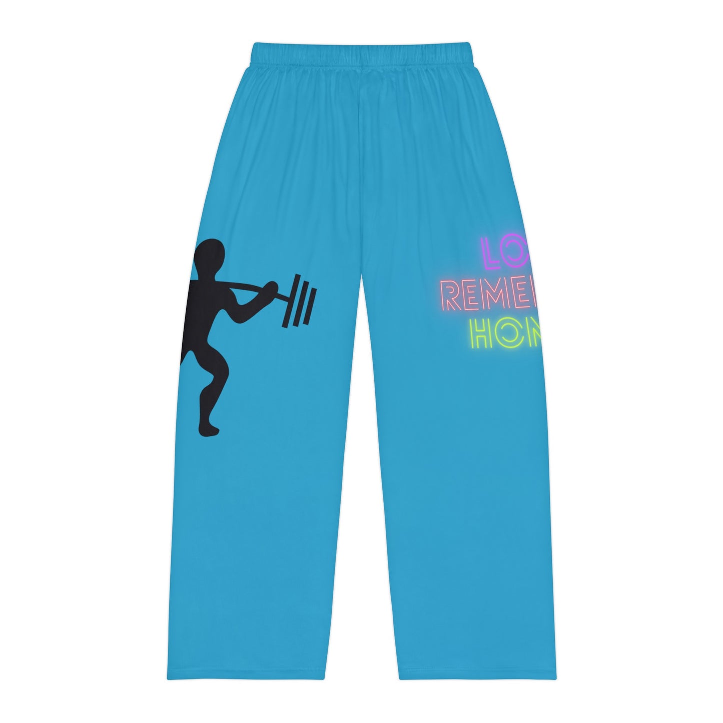 Men's Pajama Pants: Weightlifting Turquoise