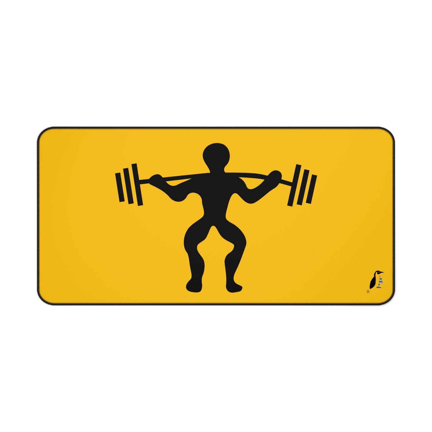 Desk Mat: Weightlifting Yellow