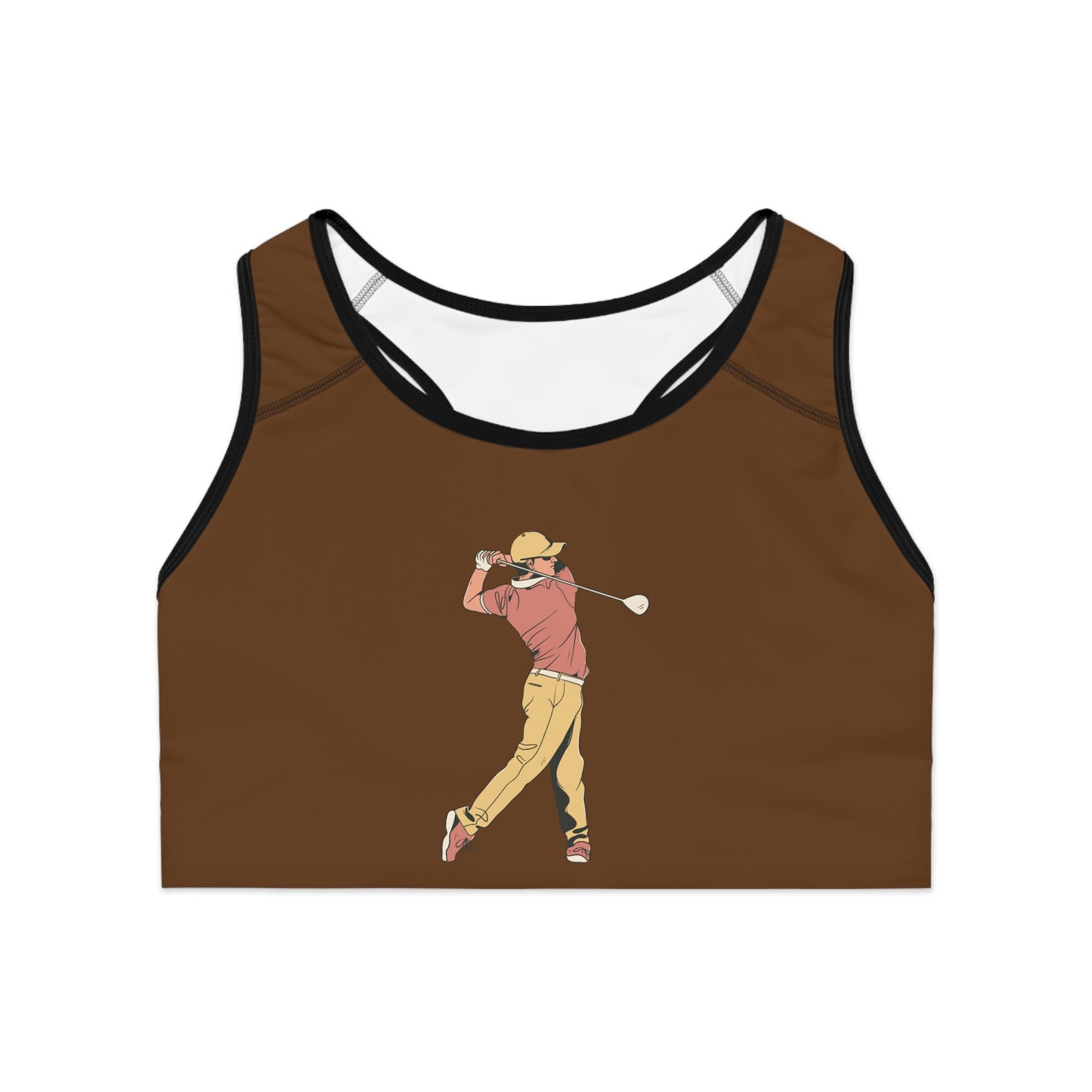 Sports Bra: Golf Brown