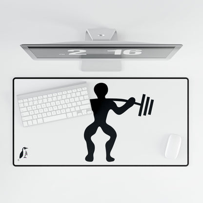 Desk Mats: Weightlifting White