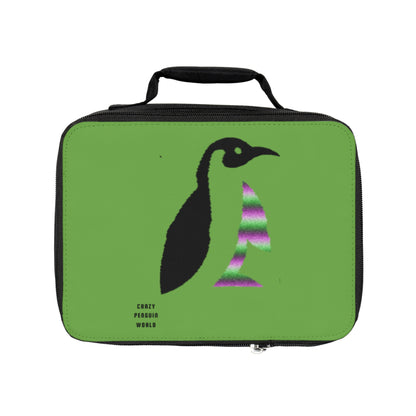 Lunch Bag: Crazy Penguin World Logo Green