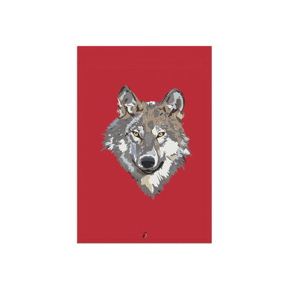 Garden & House Banner: Wolves Dark Red