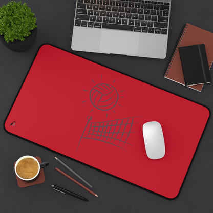 Desk Mat: Volleyball Dark Red