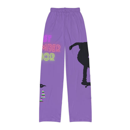 Kids Pajama Pants: Skateboarding Lite Purple