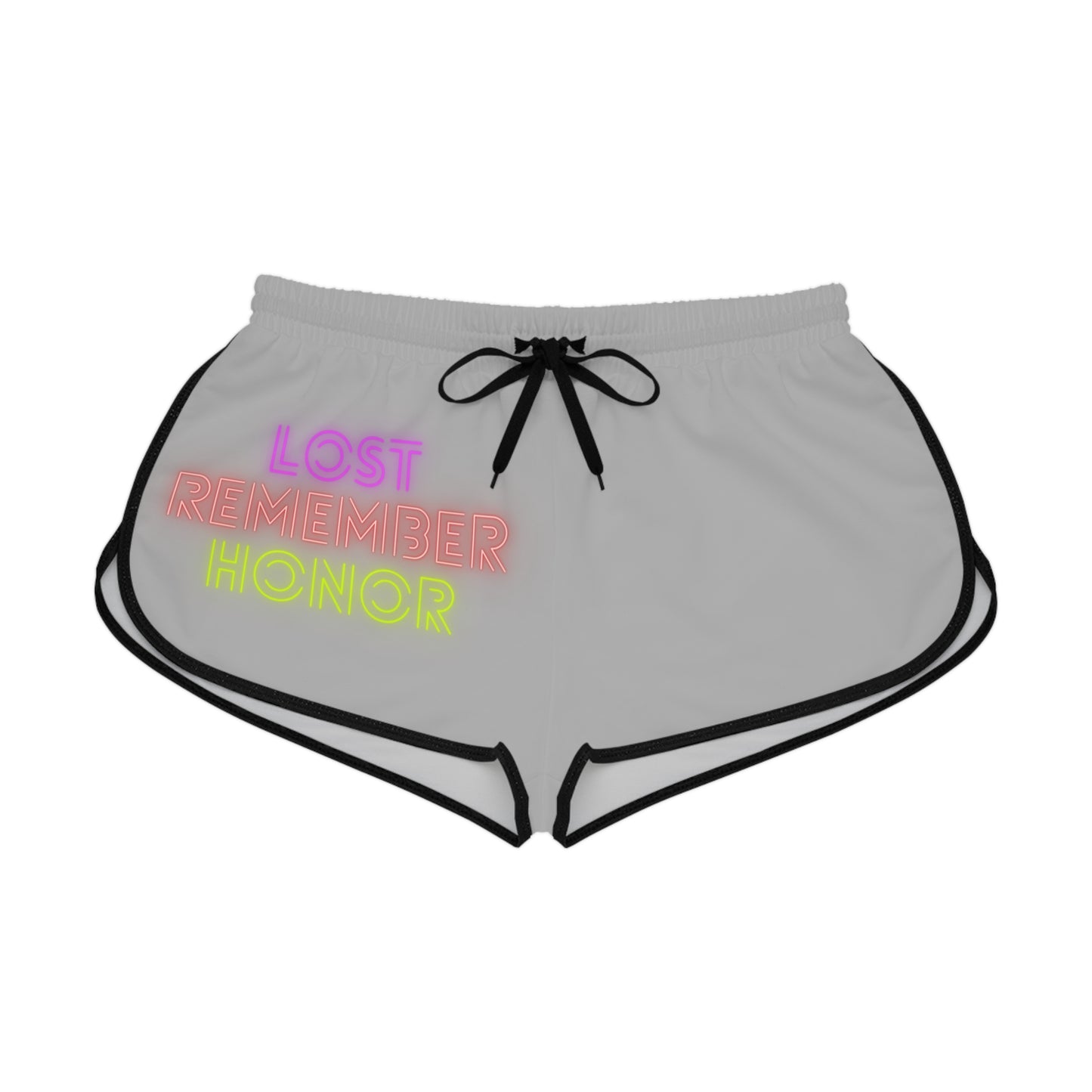 Women's Relaxed Shorts: Lost Remember Honor Lite Grey