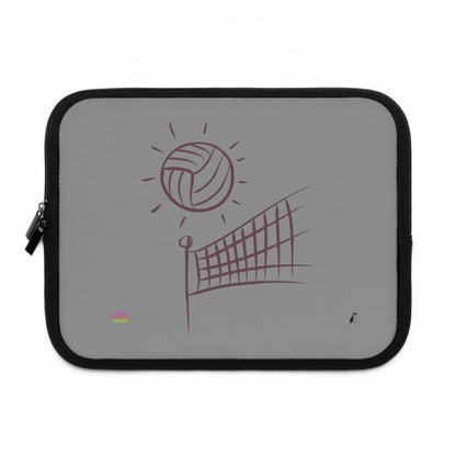 Laptop Sleeve: Volleyball Grey