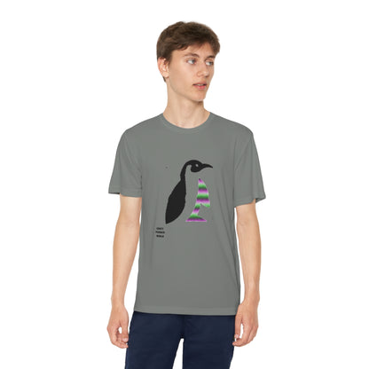 Youth Competitor Tee #1 : Crazy Penguin World Logo 