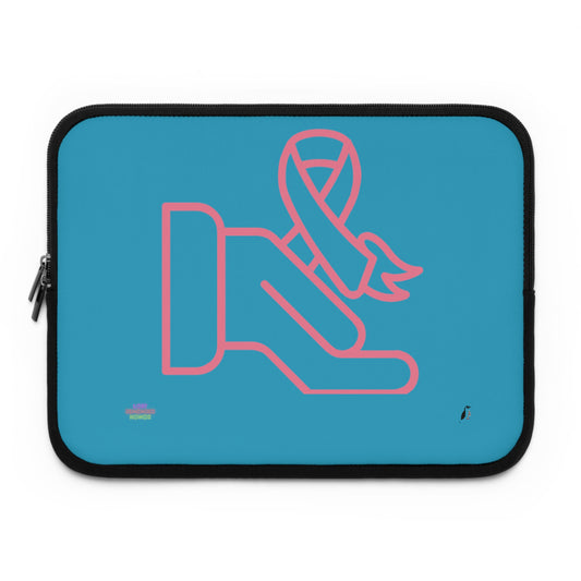 Laptop Sleeve: Fight Cancer Turquoise