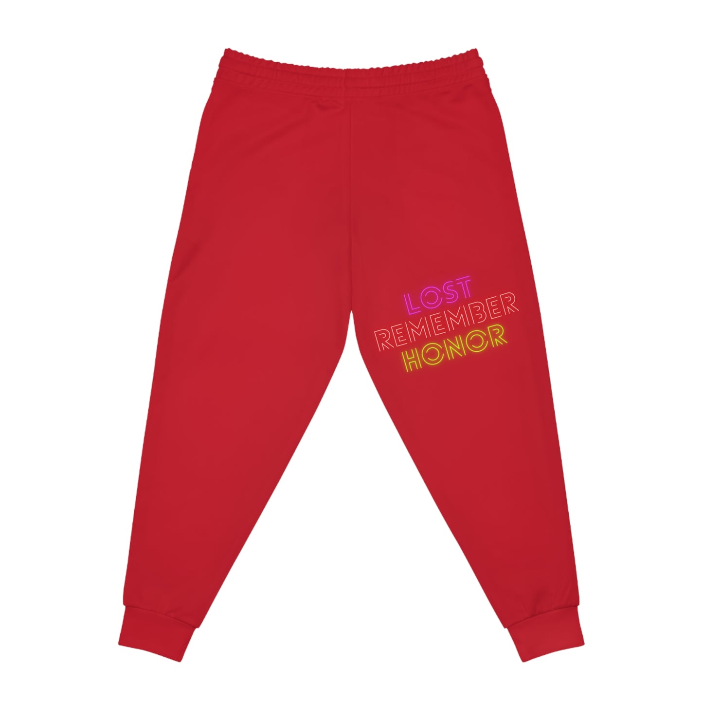 Athletic Joggers: Crazy Penguin World Logo Dark Red