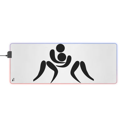 LED Gaming Mouse Pad: Wrestling White