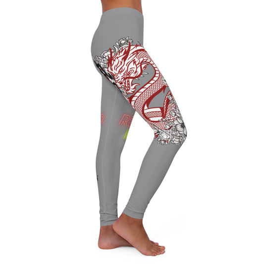 Women's Spandex Leggings: Dragons Grey