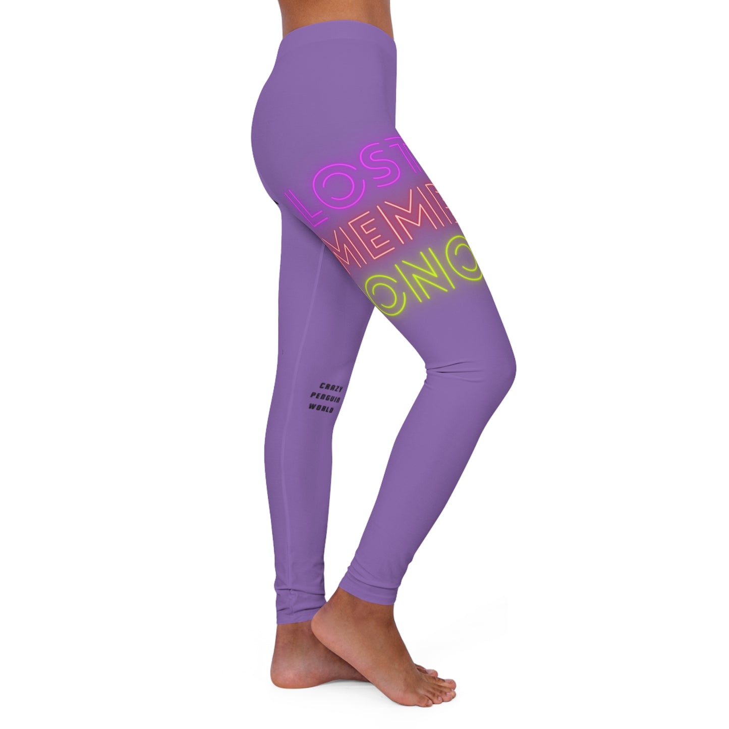 Women's Spandex Leggings: Lost Remember Honor Lite Purple