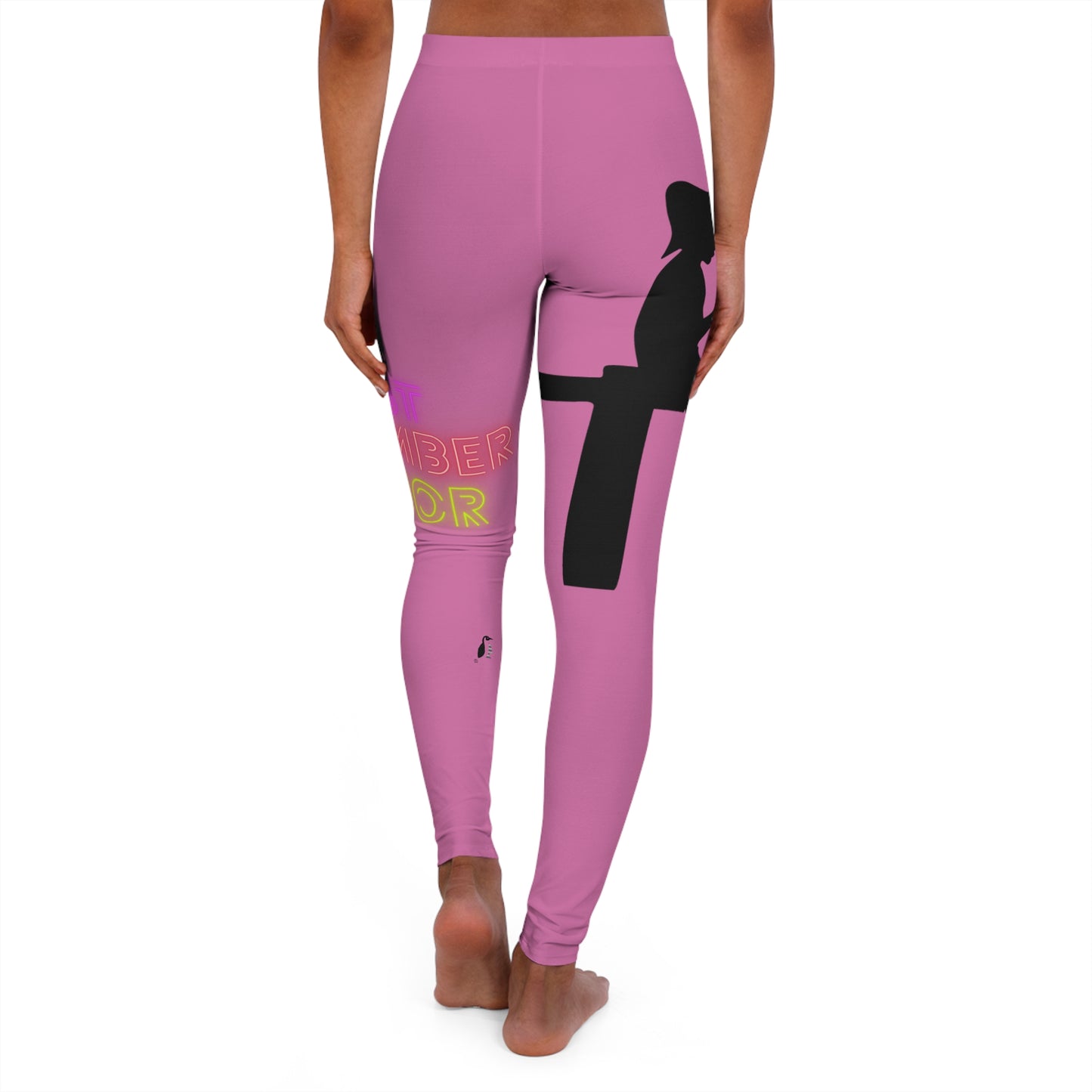 Women's Spandex Leggings: Fishing Lite Pink