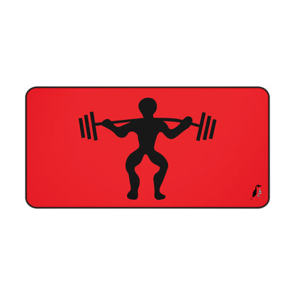 Desk Mat: Weightlifting Red