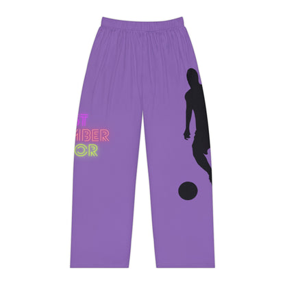 Pambabaeng Pajama Pants: Soccer Lite Purple