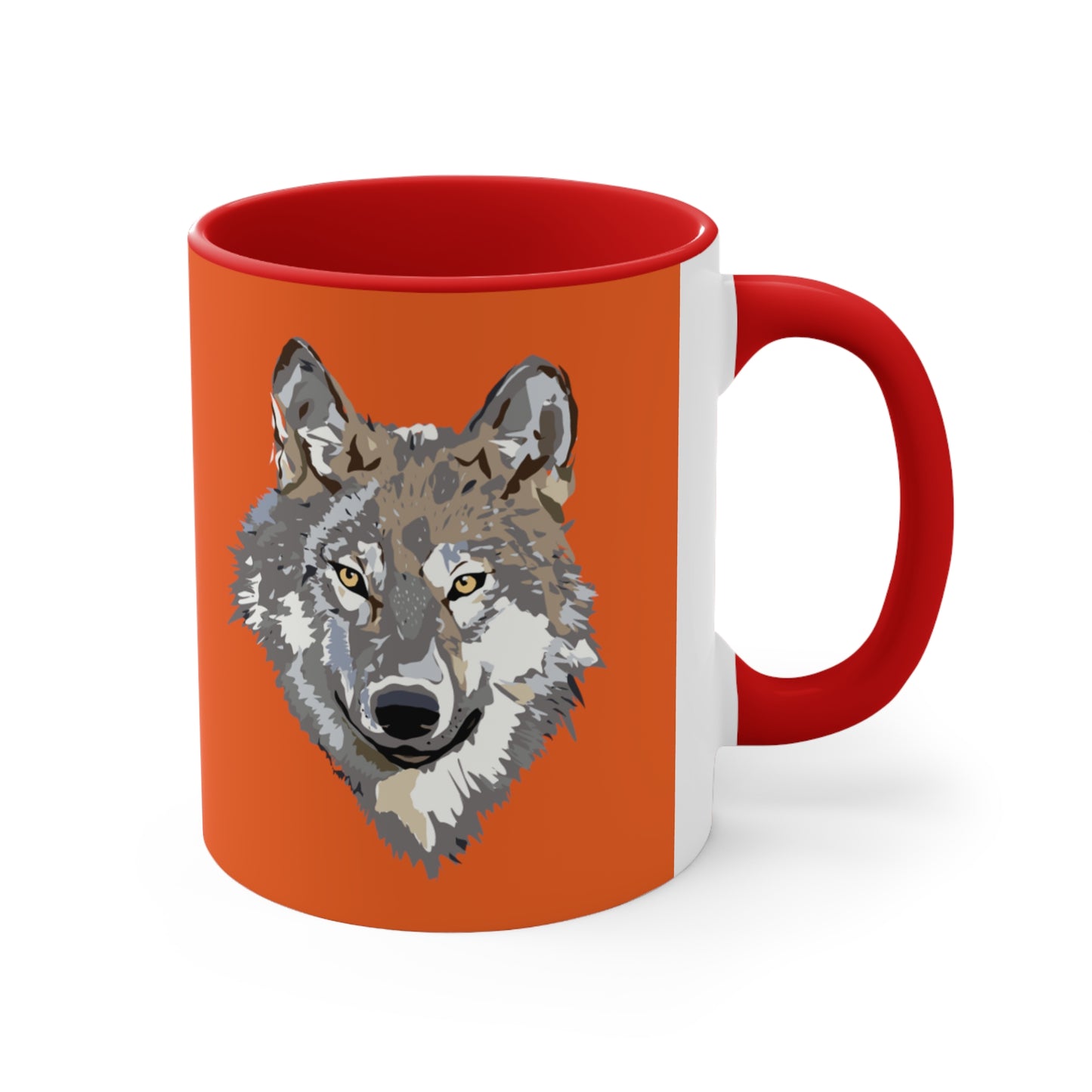 Accent Coffee Mug, 11oz: Wolves Orange