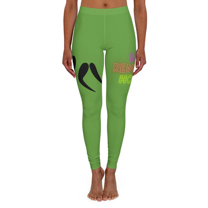 Women's Spandex Leggings: Wrestling Green