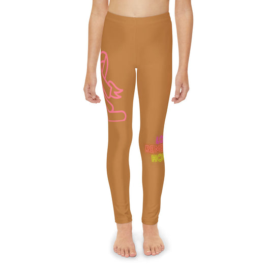 Youth Full-Length Leggings: Fight Cancer Lite Brown